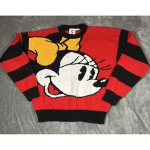 Vintage 90s Minnie Mouse Sweater ~ Size L ~ Mickey & Co. ~ Walt Disney Co.